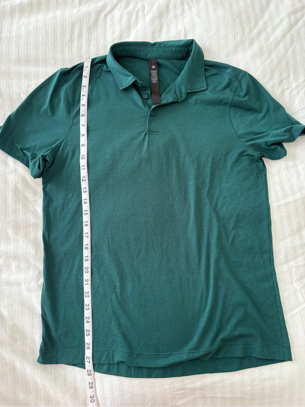 Lululemon Men’s Teal Polo Shirt - Performance Stretch EUC Sz Lg - Picture 7 of 10